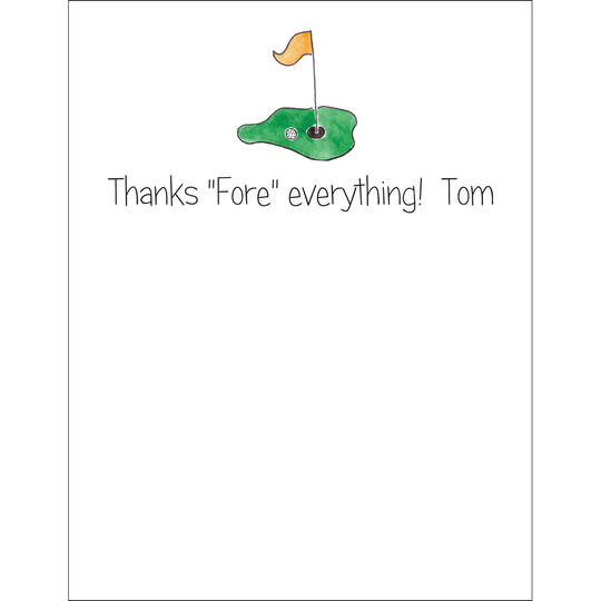 Tee It Up Flat Note Cards